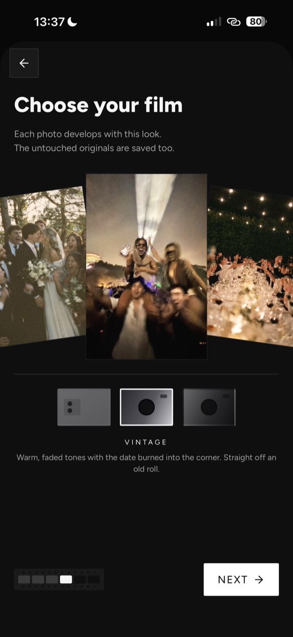 Every photo gets the same style.